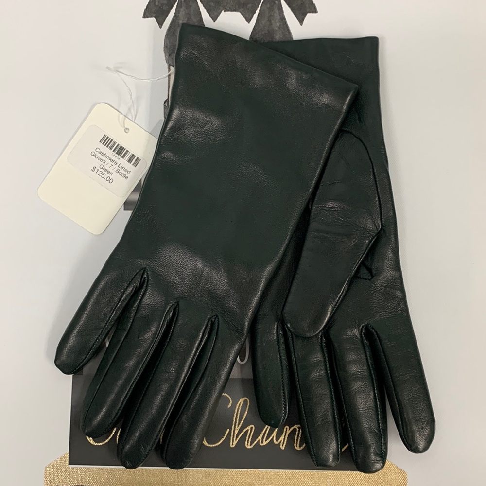 PORTOLANO Cashmere Lined Leather Gloves-NWT